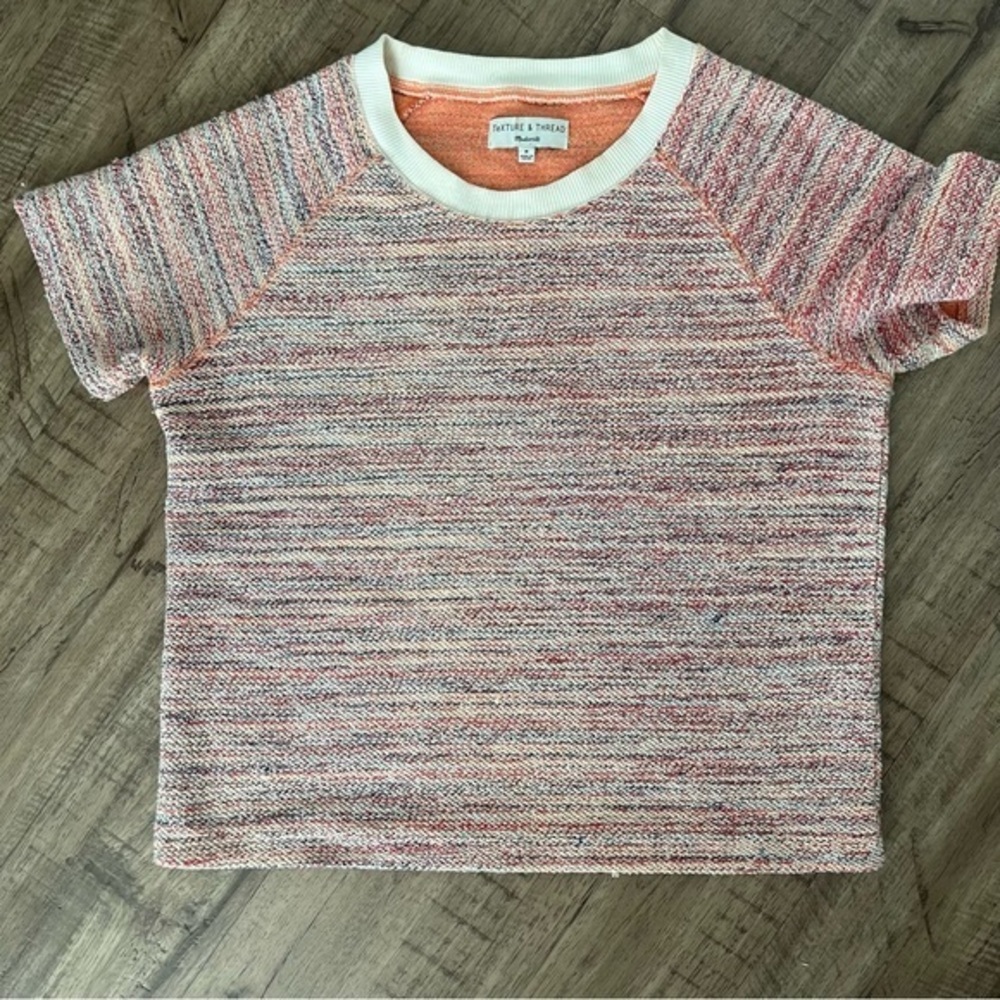 Madewell Texture & Thread Short Sleeved Sweater Top
